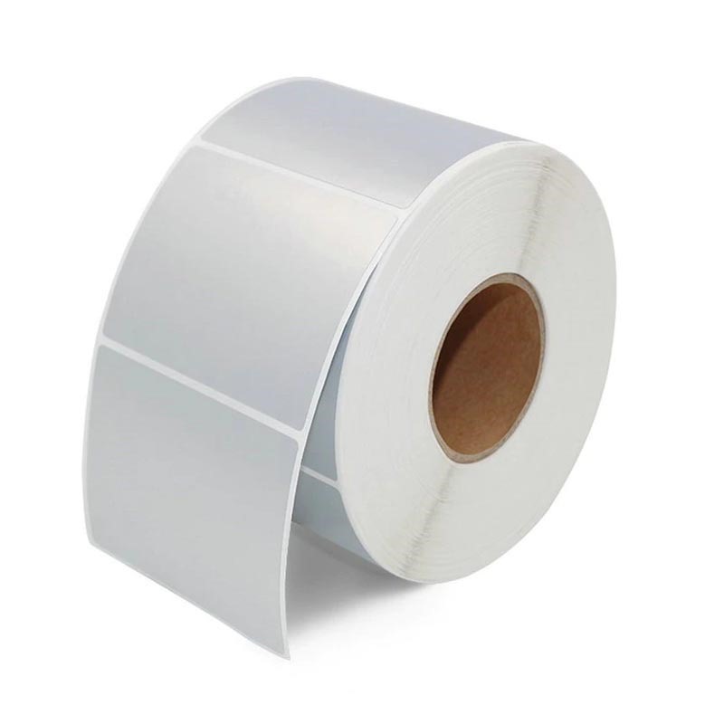 Этикетка 98х78 полипропилен серебристый